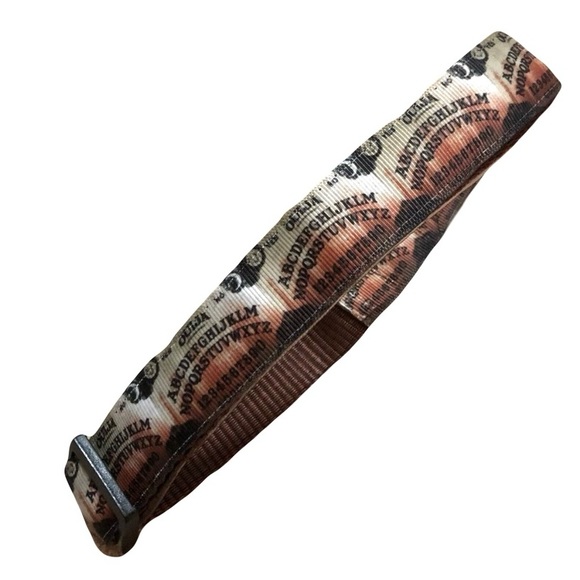 Ouija Board Brown Dog Collar & Leash Set L Adjustable Horror Pagan Exorcist Game - Picture 3 of 4